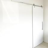 Porta Branca 80cm Kit De Correr 1 5m Puxador Flat Polido