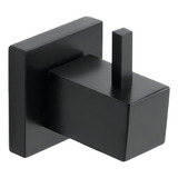 Porta Cabide Para Banheiro Toalha Luxo Quadrado B6953 Preto