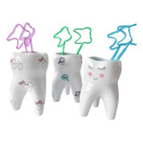Porta Caneta Molar Dentes Rosa Odontologia Odontopediatria