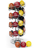Porta Capsula Cafe Suporte Universal Todas As Marcas Aço Cromado Dolce Gusto Nespresso Tres Corações Até 40 Cápsulas