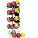 Porta Capsula Cafe Suporte Universal Todas As Marcas Aço Cromado Dolce Gusto Nespresso Tres Corações Até 40 Cápsulas