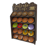 Porta Cápsulas Dolce Gusto Mdf Amadeirado Para 20 Cápsulas