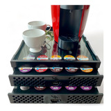 Porta Capsulas E Maquina Cafeteira 3 Corações Suporte Mdf