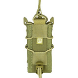 Porta Carregador De Pistola Modular Em Cordura 500d Universal Para Colete Tático Padrão Molle Com Revestimento Interno Em Eva E Retenção Ajustável E905 Cáqui