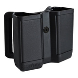 Porta Carregador Duplo Passador De Cinto Tático Bélica Preto
