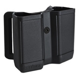 Porta Carregador Duplo Rígido Passador Cinto Pistola 9mm  40 Cor Preto