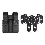 Porta Carregador Duplo Tab Lock Adaptador Strike Preto
