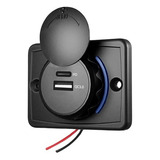 Porta Carregador Qc3 0 Duplo 12 24v Redondo Rápido