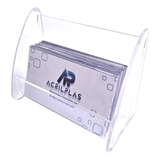 Porta Cartão Visita De Mesa Em Acrílico Transparente