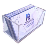 Porta Cartão Visita Expositor De Mesa Acrílico Cristal