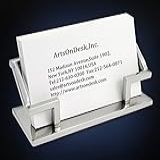 Porta Cartões De Visita De Arte Moderna Da ArtsOnDesk Mr101 Aço Inoxidável Polido Polido Luxuoso Acessório De Mesa De Alta Qualidade Organizador De Cartões De Visita Presente De Natal De Ação De Graças 