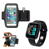 Porta Celular Corrida Caminhada Academia Fitnes + Smartwatch