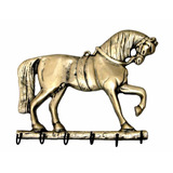 Porta Chaves 6 Pinos Cavalo Bronze