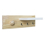 Porta Chaves Cabideiro Com Prateleira 30cm