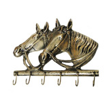 Porta Chaves Cavalo Claviculário 6 Pinos Em Bronze Organizar