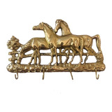 Porta Chaves Cavalos Bronze