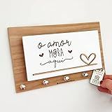 Porta Chaves E Cartas Momento CASA O Amor Mora Aqui 25x15cm Ref 0232