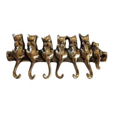 Porta Chaves Em Bronze Em Formato De Gatinhos
