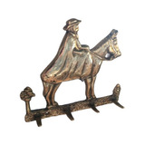 Porta Chaves Gaúcho A Cavalo Em Bronze Maciço