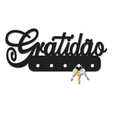 Porta Chaves Gratidão Parede Suporte Chaveiros Criativo Top