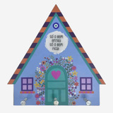 Porta Chaves Madeira Casinha Decorativo Gancho Parede