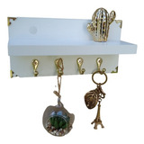 Porta Chaves Mini Dourado (modelo Com Fita Dupla Face) 