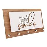 Porta Chaves Momento Casa Sonho Amadeirado E Branco Ref 0055