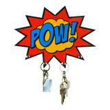 Porta Chaves Pow Vintage Retro Decoração Parede