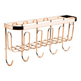 Porta Chaves Rosé Gold Decoração Parede Porta Cartas Em Aço