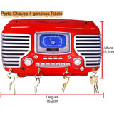 Porta Chaves Vintage Rádio Antigo Retrô