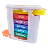 Porta Comprimidos Semanal P Remédios C divisórias Uniqmed Cor Colorido