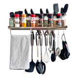 Porta Condimentos Cozinha Inox Organiza Facas Talheres Móvel