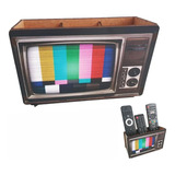Porta Controle Mdf Tv Antiga Retro