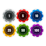 Porta Copo Em Acrílico Fichas De Poker Jogo Cozinha 017npc01