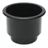 Porta Copo Em Pvc Preto De Embutir