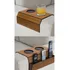 Porta Copo Sofá + Porta Controle Kit 2 Peças Madeira Oferta Cor Caramelo