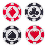 Porta Copos Baralho Poker Truco Naipes Jogos De Mesa 4 Und