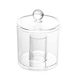 Porta Cotonete De Acrílico 9 5cm X 9 5cm X 13cm Lyor