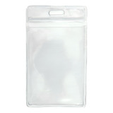 Porta Crachá Bolsa Plástica Pvc Transparente 100   Unidades