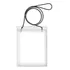Porta Crachá Vertical Com Cordão P Eventos 10 8x13cm Kit 50 Peças Deo Plasticos