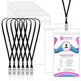 Porta-crachás De Credencial De Evento De Ingresso Com Cordão A Granel- Conjunto De 50 10 X 20 Cm- Plástico Transparente à Prova D-água- Capas Protetoras De Identidade Para Eventos Esportivos-