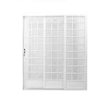 Porta De Correr 3 Folhas Divisor Vidro Mini Quadri Boreal Mgm Branco