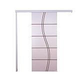 Porta De Correr Branco Prime Frisada FS DUPLO - 210x80