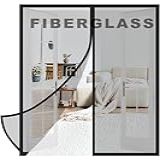 Porta De Tela Magnética Rede Mosquiteira IKSTAR Keep Bugs Out Let Cool Breeze In Ímãs Autovedantes Fecho De Malha Retrátil Cortina Funciona Com Animais De Estimação Porta Deslizante Individual 152 Cm × 203 Cm