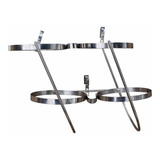Porta Defensa Suporte Inox Duplo Lancha Barco G4 Tam M 