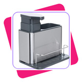 Porta Detergente Dispenser Sabão Liquido Esponja Bucha Inox