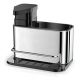 Porta Detergente Dispenser Sabão Liquido Esponja Bucha Inox