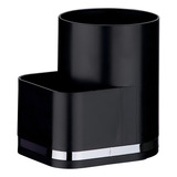 Porta Detergente Esponja Bucha Suporte Cozinha Pia Aço Cromo Cor Preto C Aço Cromado