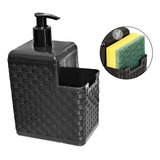 Porta Detergente Preto Com Bico Dosador 500ml Arqplast