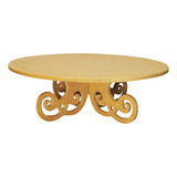 Porta Doce E Bolo Pedestal Mod Provençal Baixo 30x11 Mdf Cru